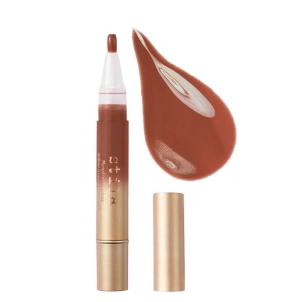 Stila Plumping Lip Glaze Cinnamon 0.11oz High Shine Gloss New